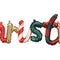 Merry Christmas Balloon Bunting - 1.4m