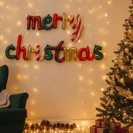 Merry Christmas Balloon Bunting - 1.4m