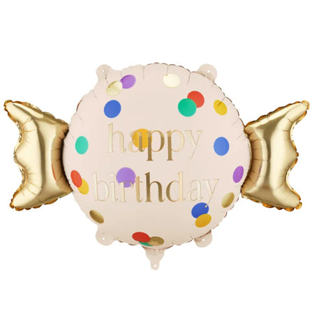 Candy Sweet Polka Dot Happy Birthday Foil Balloon - 24