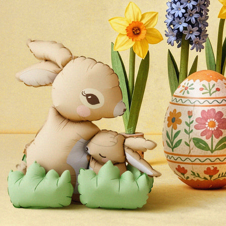 Bunnies Standing Air Fill Foil Balloon - 23