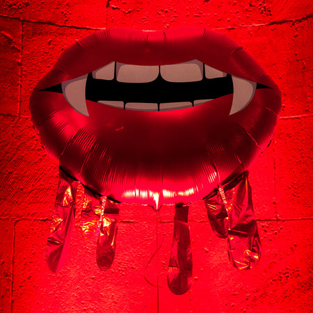 Large Bloody Vampire Lips Foil Balloon - 36