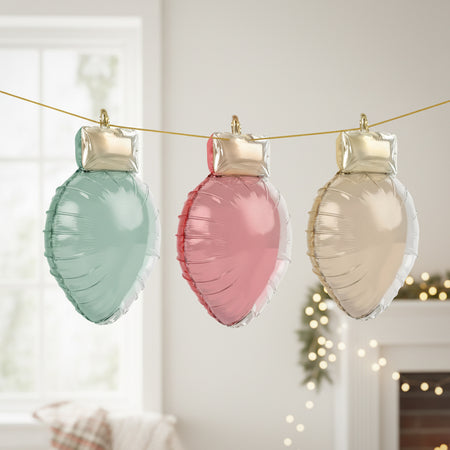 Christmas Light Bulb Foil Balloons - 21