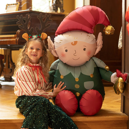 Sitting Elf Foil Balloon - 36