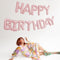 Matte Pink Happy Birthday Balloon Bunting - 14