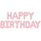 Matte Pink Happy Birthday Balloon Bunting - 14