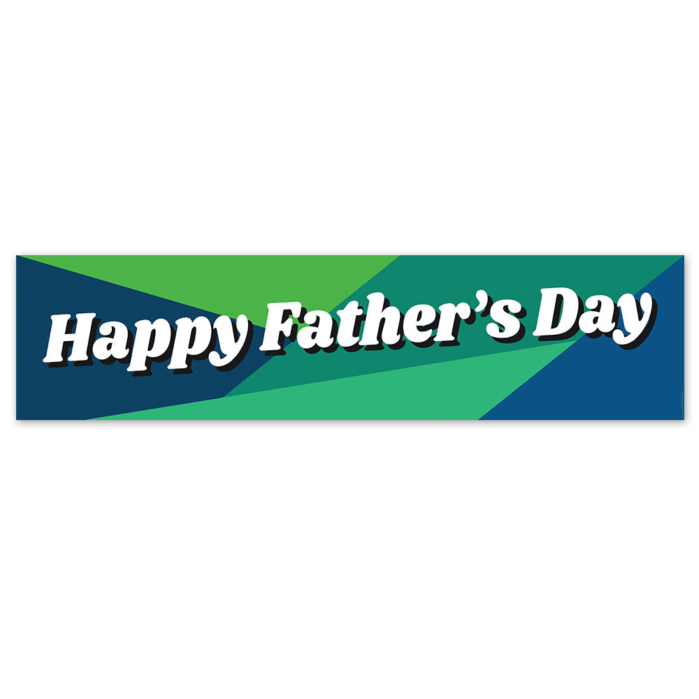 Father's Day Geometric Banner - 120cm x 30cm