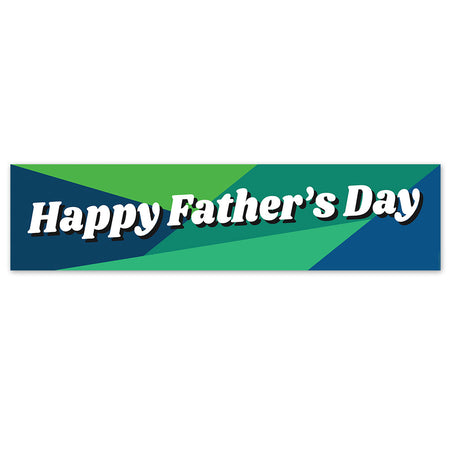 Father's Day Geometric Banner - 120cm x 30cm