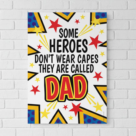 Superhero Dad Quote Poster - A3
