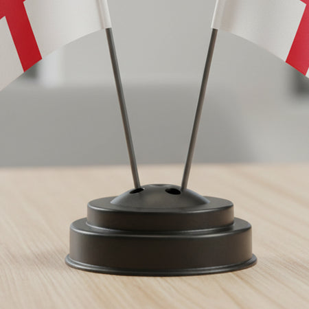Plastic Flag Holder for 2 Cloth Table Flags