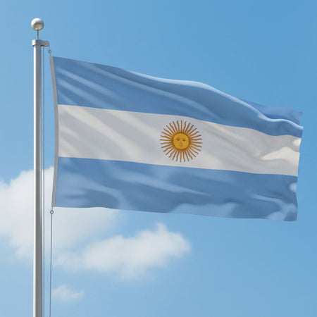 Argentina Polyester Fabric Flag 5ft x 3ft