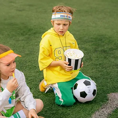 Black and White Stripe Popcorn Snack Buckets - 14cm - Pack of 2