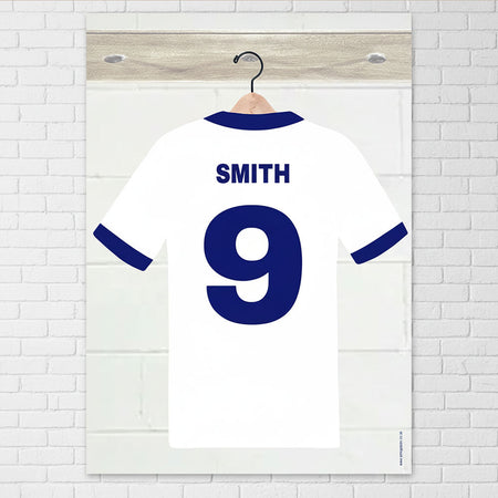 Personalised England Football Shirt Poster - A3