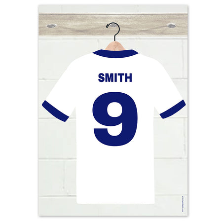 Personalised England Football Shirt Poster - A3