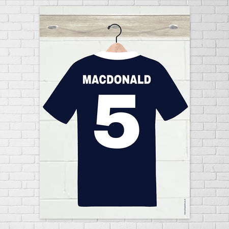 Personalised Scotland Football Shirt Poster - A3