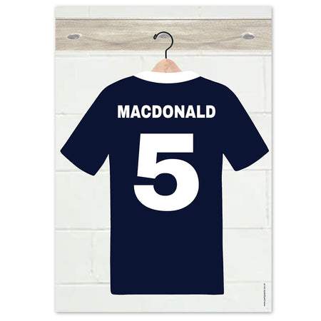 Personalised Scotland Football Shirt Poster - A3