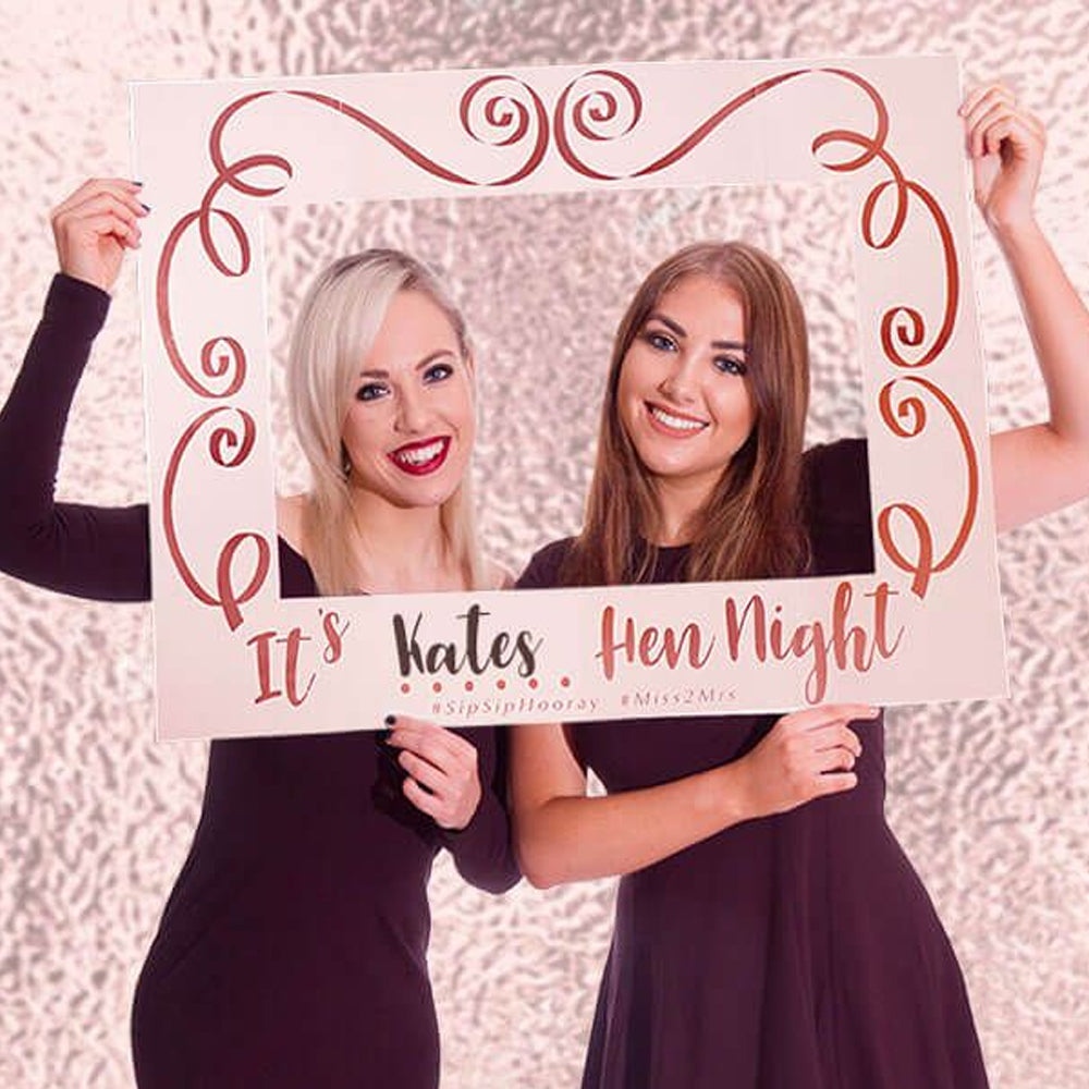Personalised Rose Gold Hen Do Giant Photo Frame