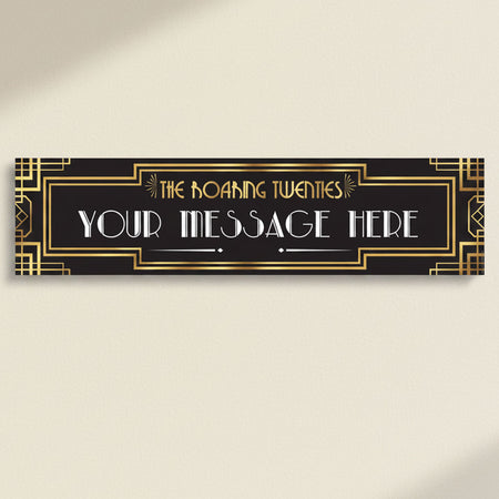New Year Roaring Twenties Personalised Banner - 1.2m