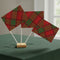 Tartan Red Paper Table Flags - 15cm on 30cm Pole - Each