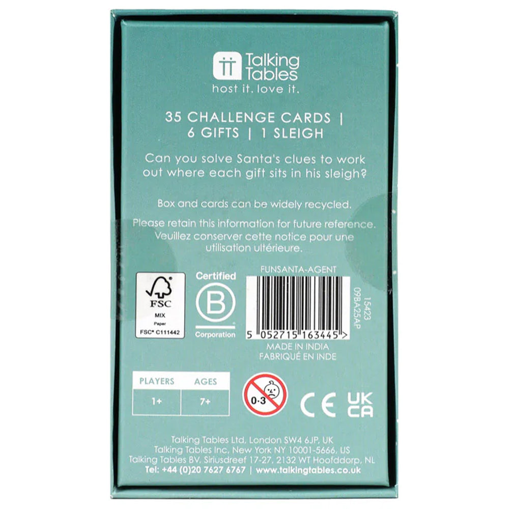 Christmas Agent Santa Challenge Card Game
