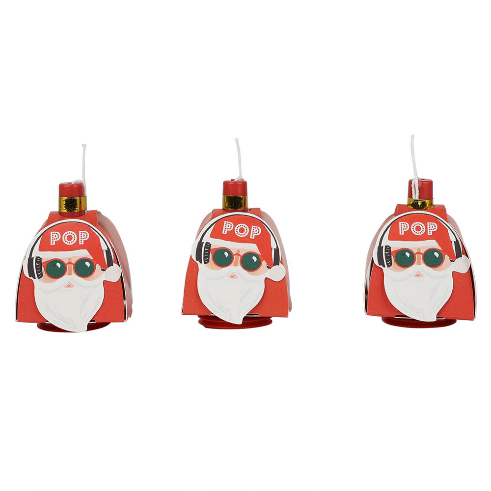 Santa Shaped Party Poppers - Pack of 12