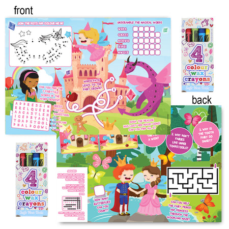 Fairy Princess Colouring Activity Pack - Pack of 100