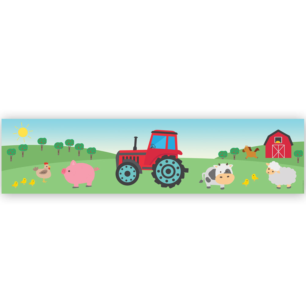 Farm Red Tractor Banner - 1.2m