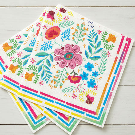 Boho Floral Napkins - 33cm - Pack of 20