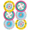 Boho Floral Plates - 23cm - Pack of 12