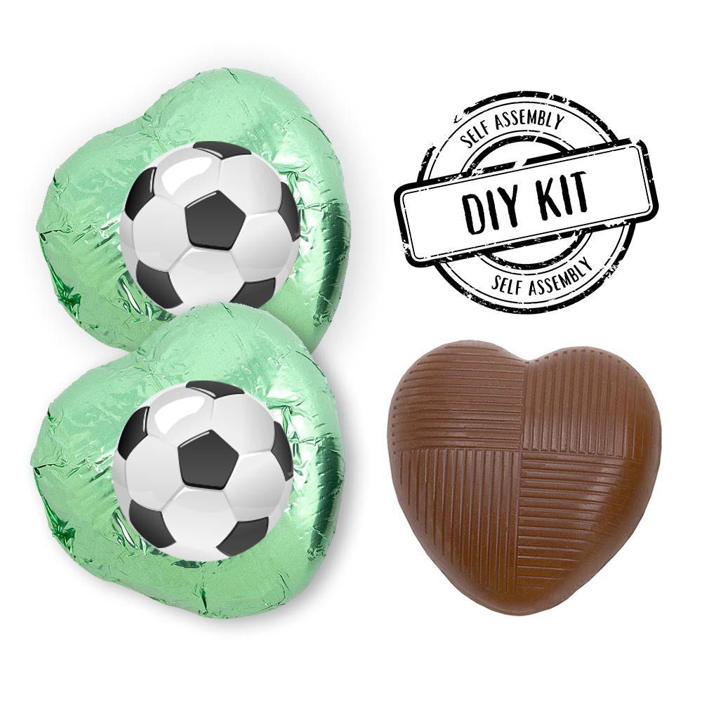 Football Heart Chocolates Kit - Pack 24