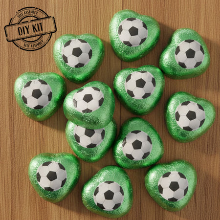 Football Heart Chocolates Kit - Pack 24