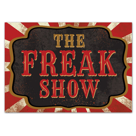 Twisted Circus Freak Show Sign Poster - A3