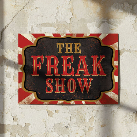 Twisted Circus Freak Show Sign Poster - A3