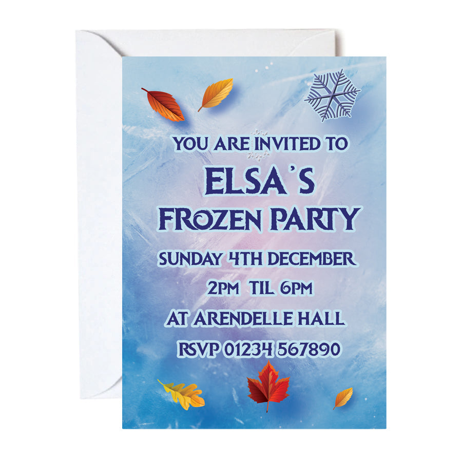 Frozen Personalised Invites - Pack of 16