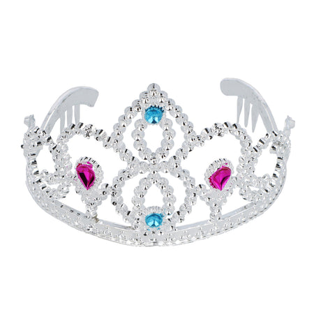 Silver Tiara with Jewel Detail (12cm x 8cm)