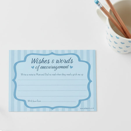Baby Blue Baby Shower Advice Cards - Pack of 8