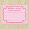 Baby Pink Baby Shower Advice Cards - Pack of 8