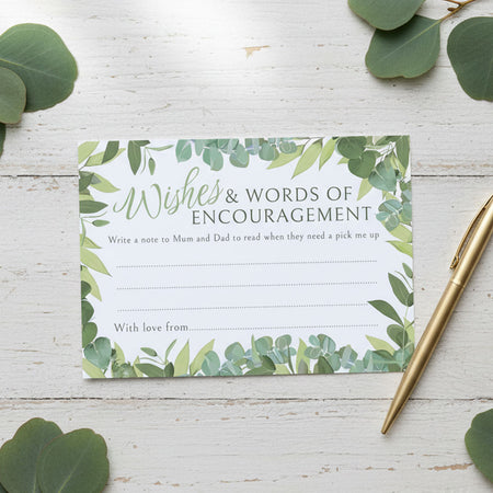 Baby Shower Botanical Advice Cards - Pack of 8