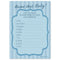 Name that Baby Blue Baby Shower Game - Pack of 8