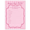 Name that Baby Pink Baby Shower Game - Pack of 8