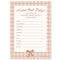 Name that Baby Brown Gingham Baby Shower Game - Pack of 8