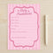 Baby Predictions Baby Pink Baby Shower Cards - Pack of 8