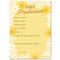 Baby Predictions Yellow Floral Baby Shower Cards - Pack of 8