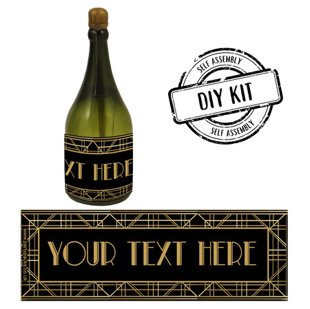 Gatsby 1920s Personalised Mini Champagne Bubbles - Pack of 16