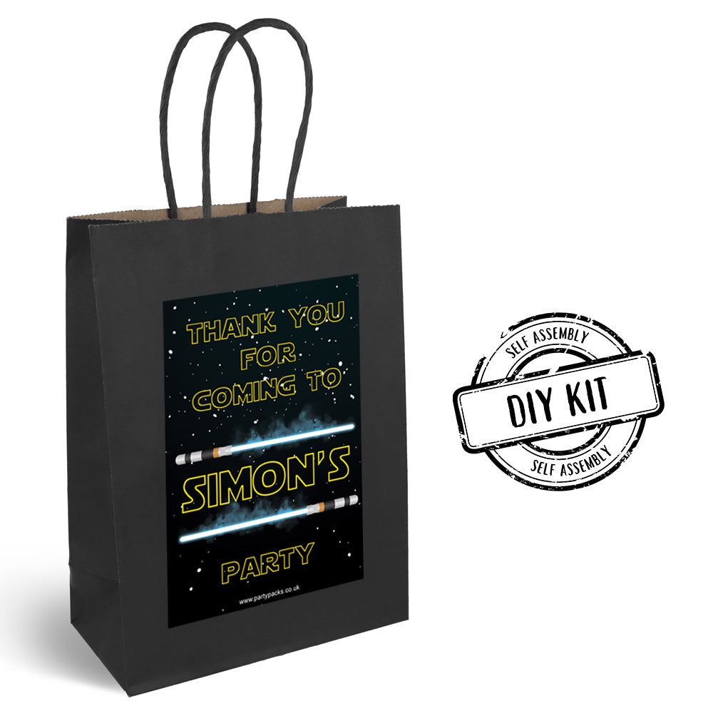 Personalised Star Wars Paper Party Bags - Pack of 12