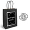Personalised Glitz Black & Silver Paper Party Bags - Pack of 12