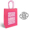 Personalised Glitz Pink Paper Party Bags - Pack of 12
