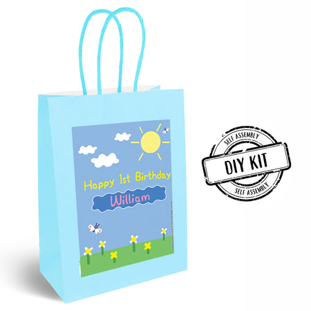 Personalised Muddy Pig Paper Party Bags - Pack of 12