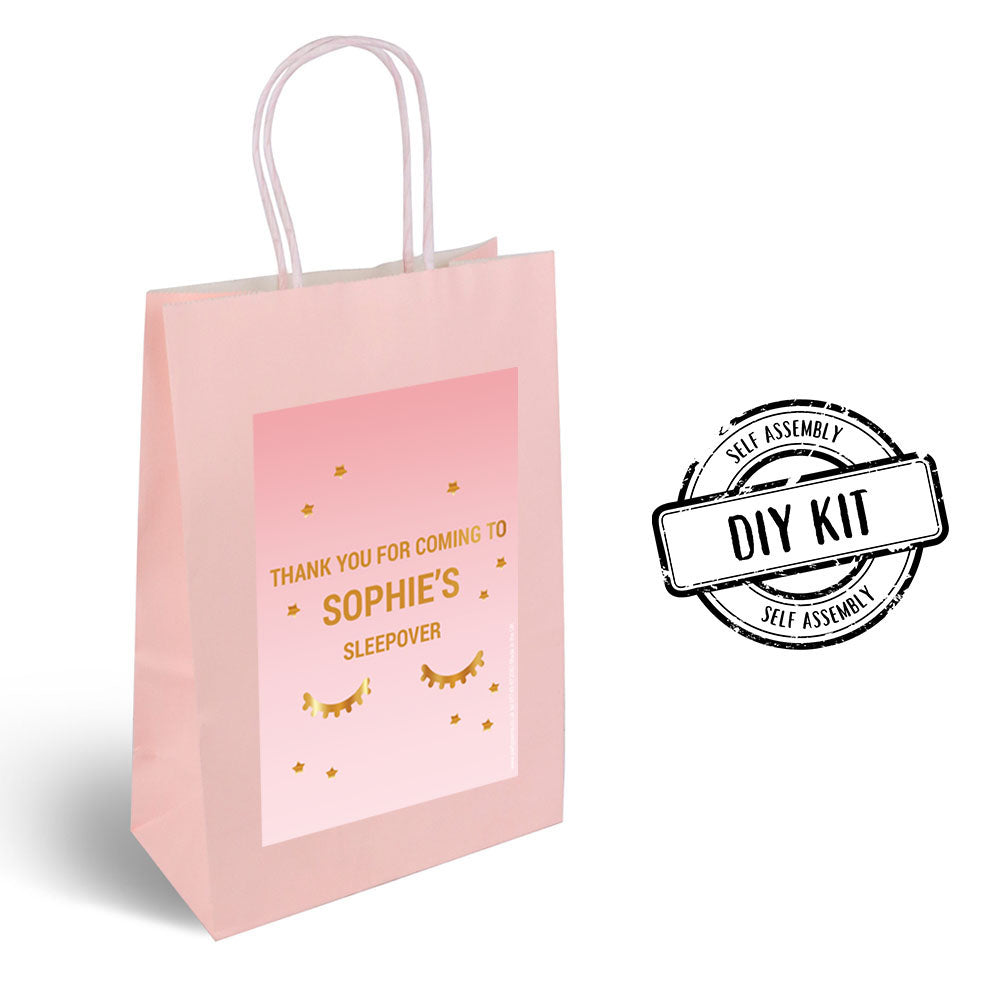 Personalised Sleepover Paper Party Bags - Pack of 12