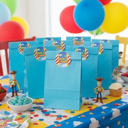 Toy Story Party Bags with Personalised Stickers - Pack of 12
