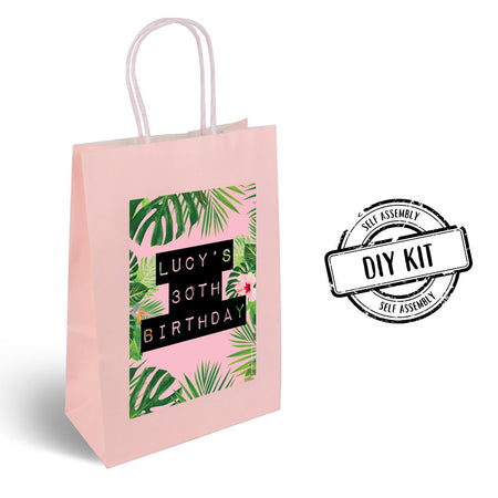 Personalised Tropic Like It's Hot Paper Party Bags - Pack of 12
